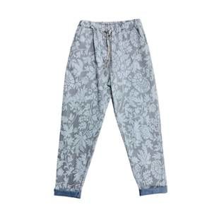 NEW CATHERINE LILLYWHITE'S women's demure floral print pants in blue /gray